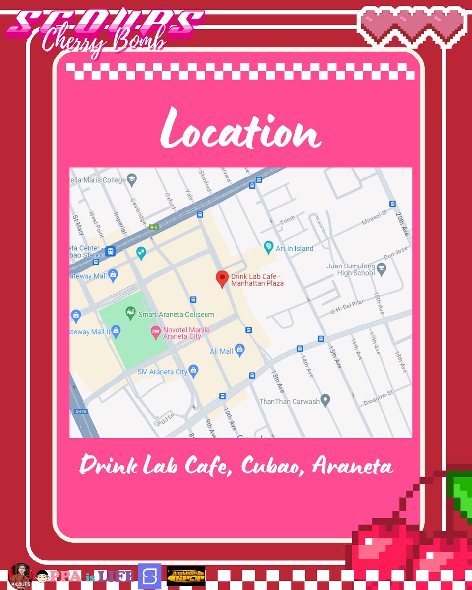 scoupsphfc's tweet photo. SCOUPS Cherry Bomb 🍒

Get ready to celebrate S.Coups birthday this sunday together with @_asterofc members at Drink Lab Cafe, Cubao, Araneta ⭐️ 

Limited slots available: https://t.co/MDAHoNYb6J

#Happy_SCOUPS_Day
#SCOUPSCherryBomb #에스쿱스 #SCOUPS #승철 #최승철 #SEVENTEEN https://t.co/S9maKBI4aL