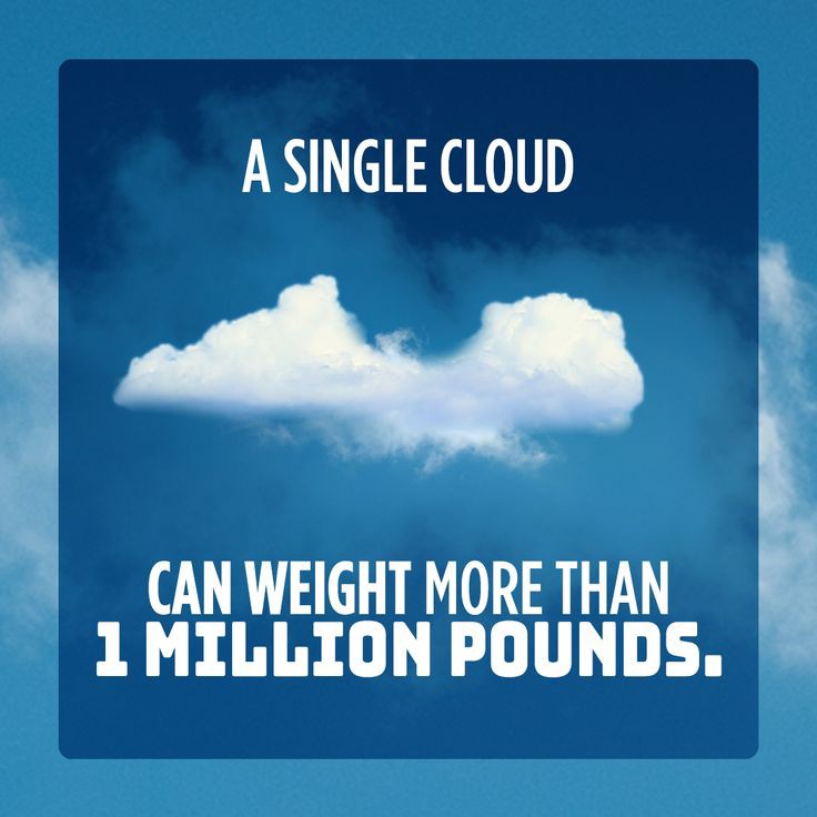 AKitOfTweets's tweet image. Fun fact: A single cloud can weigh more than a million pounds. ☁️ #ScienceIsAwesome