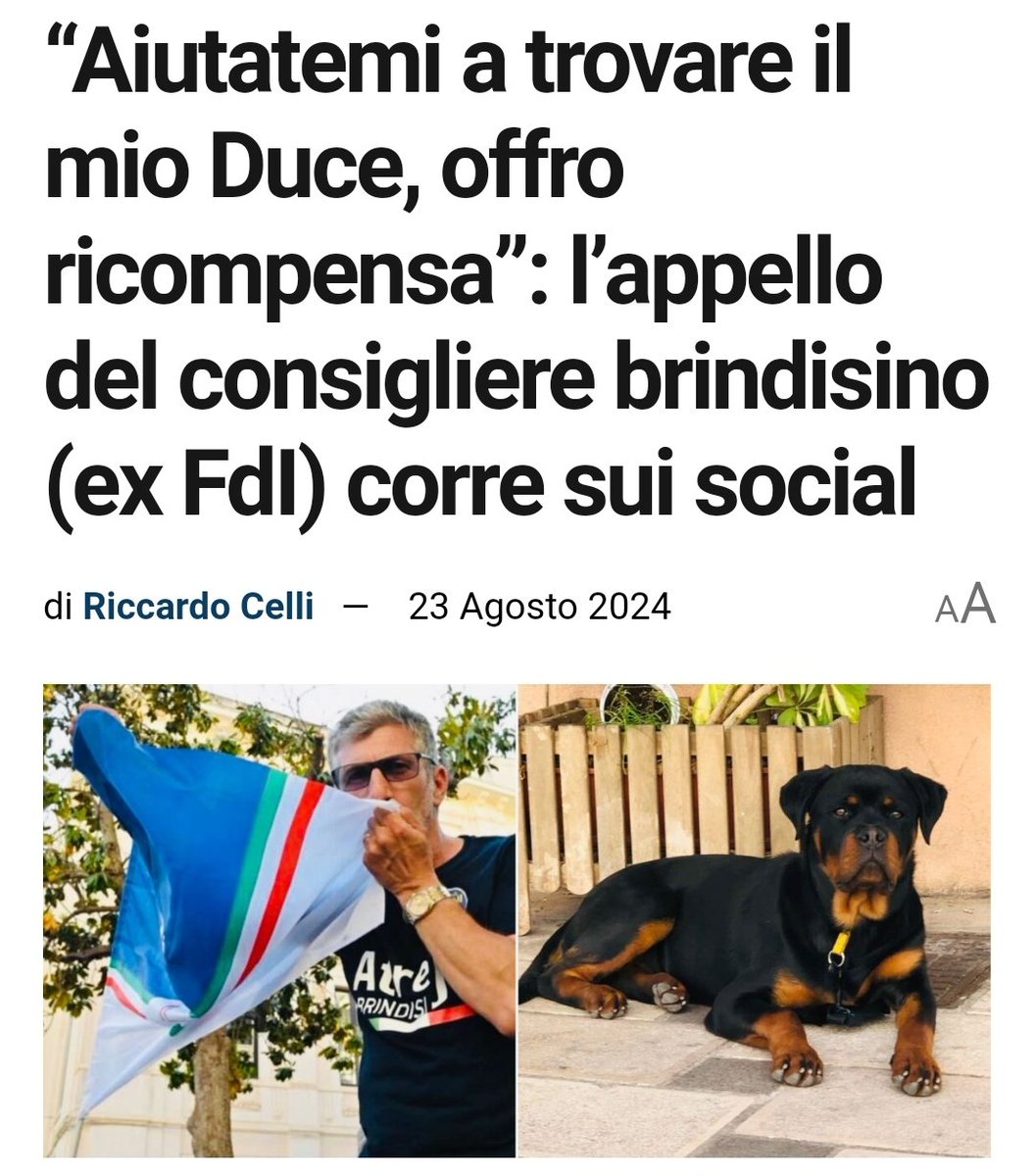 Ha chiamato il cane Duce
#Lollo #Lollobrigida #Meloni #MELONI_CHE_SQUALLORE #AccaLarentia