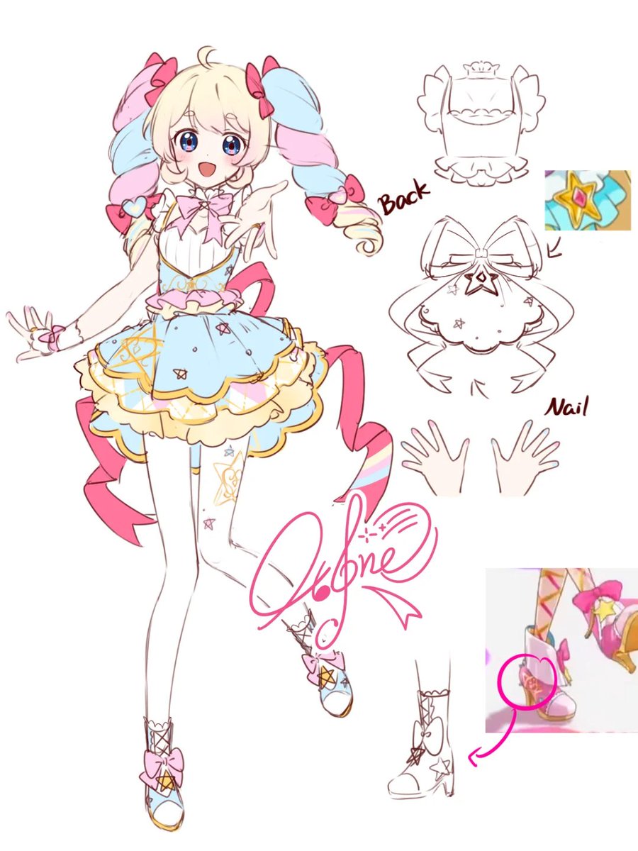 アイカツスターズオリキャラちゃん🍬🍬 おとねちゃんのスクールドレス