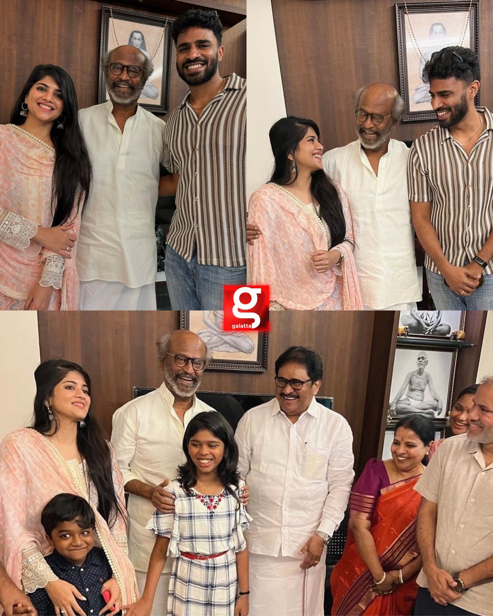 galattadotcom's tweet image. Megha Aakash invites Superstar Rajinikanth to her wedding—a special moment with the legend! 💍✨

#MeghaAakash #Rajinikanth #Galatta