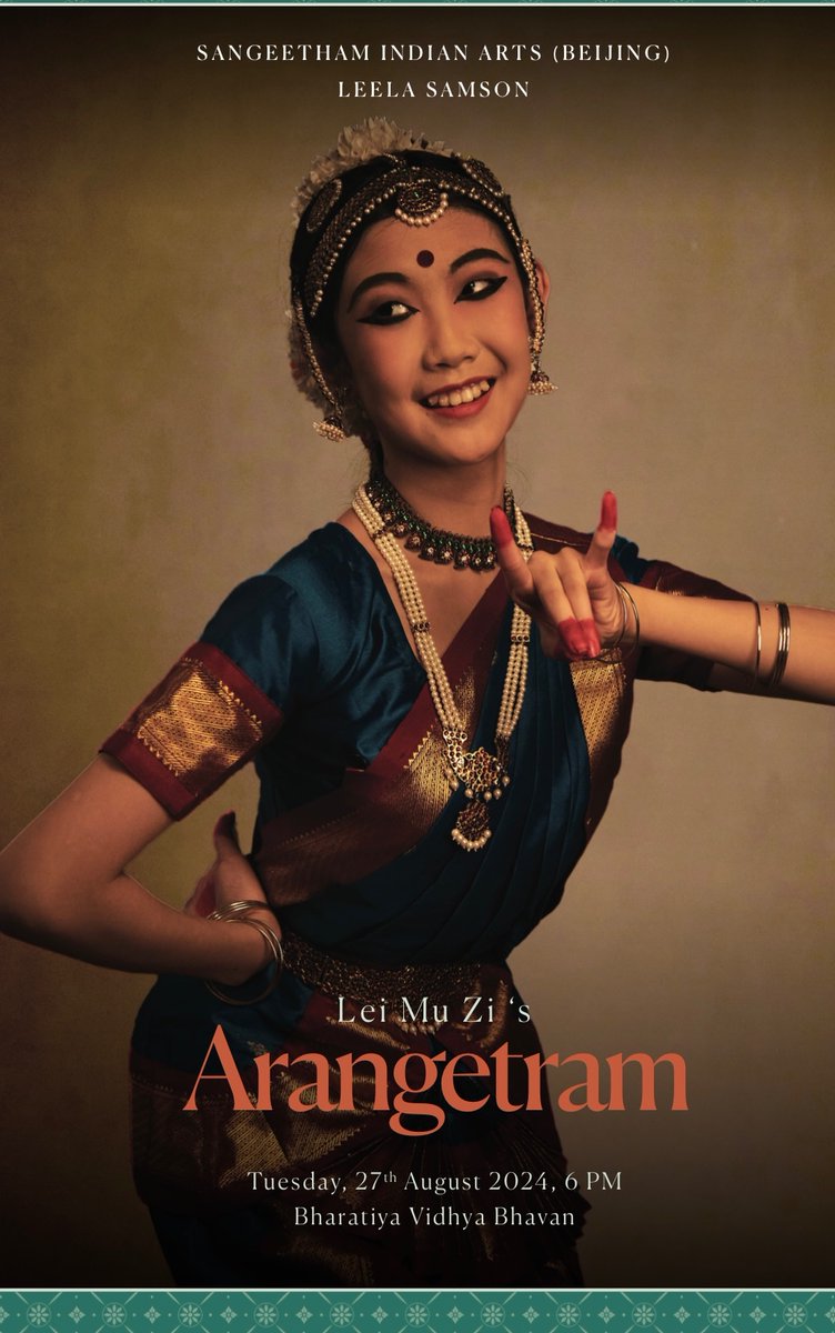 Ananth Krishnan (@ananthkrishnan) on Twitter photo If you are in Chennai on Tuesday, come and show some support to Lei Mu Zi, age 13, who is, as far as I know, the first Bharatanatyam dancer completely trained in China (by Jin Shanshan, a student of Leela Samson's) to do her Arangetram in India. <a href="/kalakshetrafdn/">Kalakshetra India</a> <a href="/aratnam/">Anita R Ratnam</a> If you are in Chennai on Tuesday, come and show some support to Lei Mu Zi, age 13, who is, as far as I know, the first Bharatanatyam dancer completely trained in China (by Jin Shanshan, a student of Leela Samson's) to do her Arangetram in India. <a href="/kalakshetrafdn/">Kalakshetra India</a> <a href="/aratnam/">Anita R Ratnam</a>