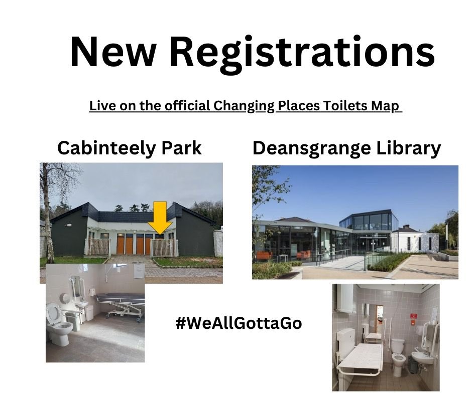 Changing Places Ireland (@changingplacesi) on Twitter photo We are delighted to announce two Step Down facilities in Cabinteely & Deansgrange, they’re registered on the official Changing Places Toilets Map changingplaces.ie/find-changing-…
There are 6 more in <a href="/DunLaoghaireTn/">DunLaoghaireTown.ie</a> to be registered. Stay posted for more updates. #WeAllGottaGo
 We are delighted to announce two Step Down facilities in Cabinteely & Deansgrange, they’re registered on the official Changing Places Toilets Map changingplaces.ie/find-changing-…
There are 6 more in <a href="/DunLaoghaireTn/">DunLaoghaireTown.ie</a> to be registered. Stay posted for more updates. #WeAllGottaGo
