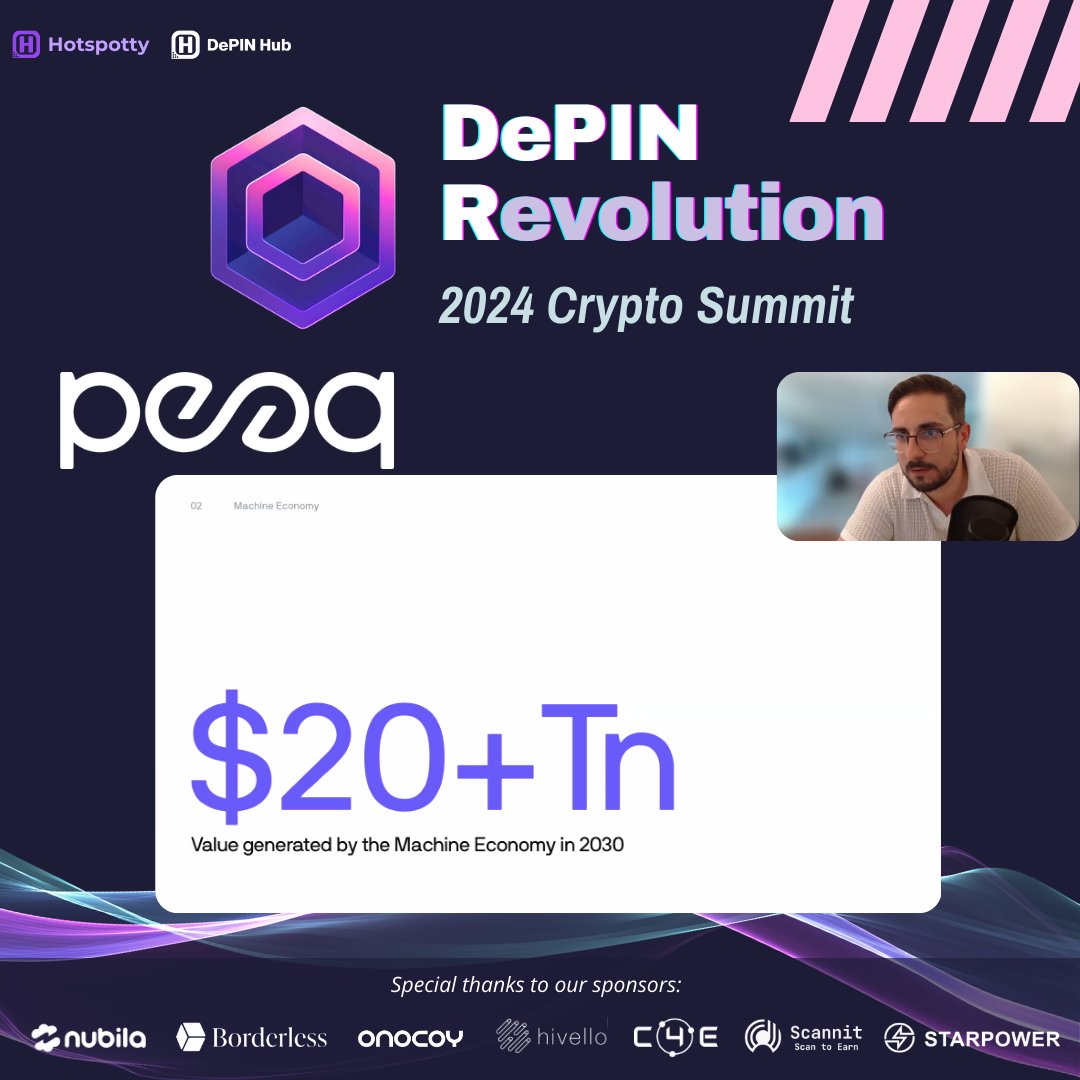 hotspotty's tweet image. A purpose-built L1 to power the machine economy! 🤖

@MartinElKhouri from @peaqnetwork explains that in the not too distant future we will live in a reality where $20 Trillion of value is created by machines. 

And peaq will enable you to own these machines and earn from them! 🤯