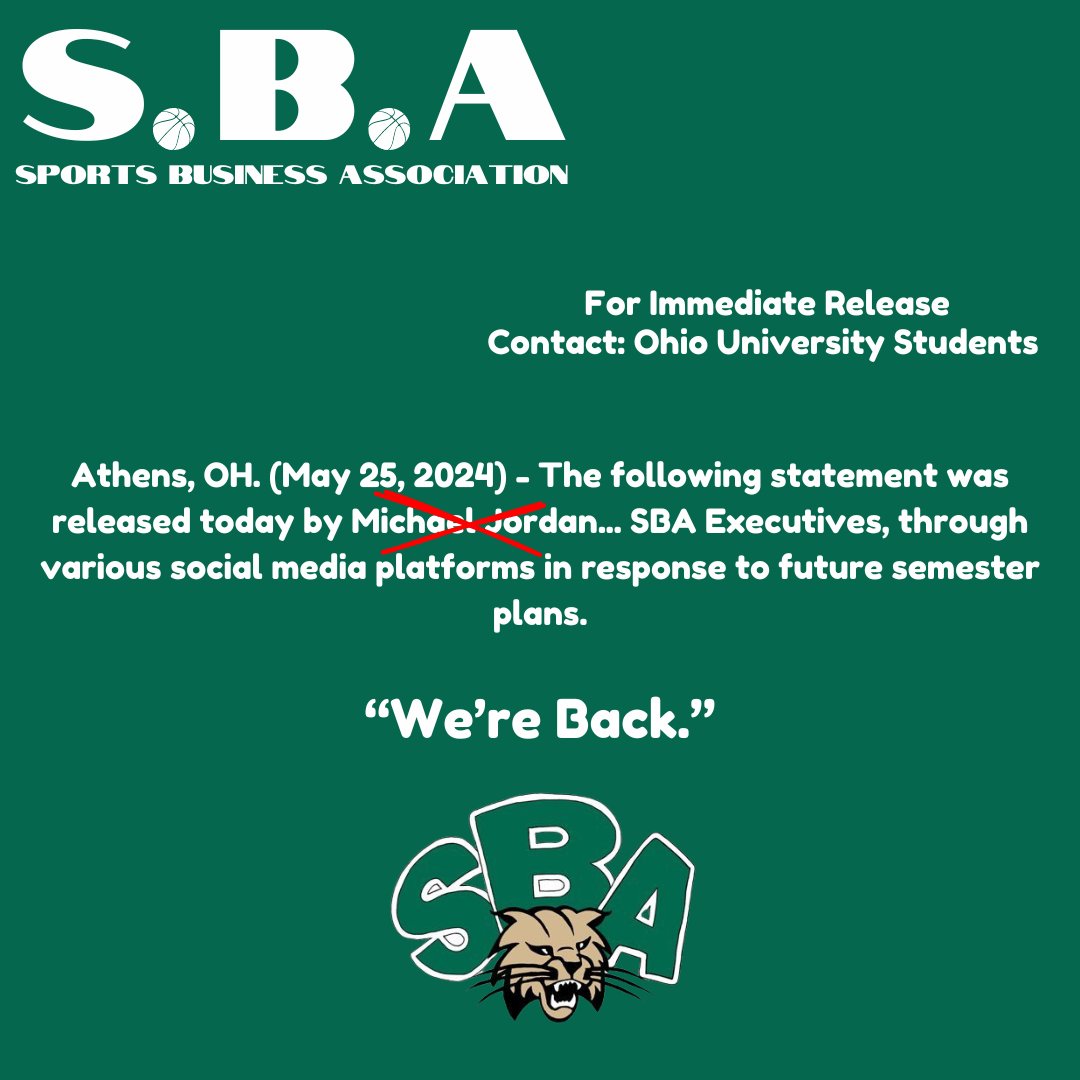 Ohio University's Sports Business Association tweet media