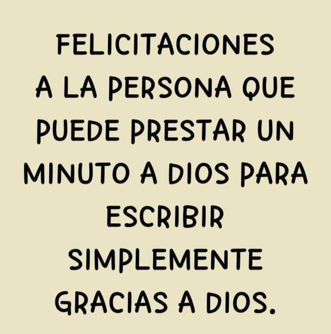 Gracias Dios.