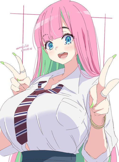 ピンク髪のでかぱいを描きたかっただけ