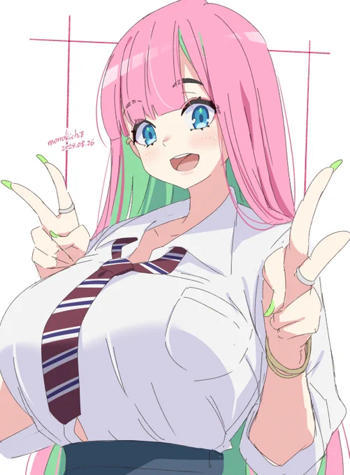 ピンク髪のでかぱいを描きたかっただけ