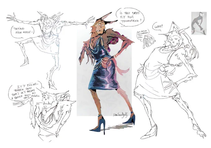 A few older Ouaw sketches  I made still struggling to draw the next big piece so have those in the meantime I miss ouaw terribly <- finished it about 2 weeks ago  #legendsofavantris #ouaw #loa