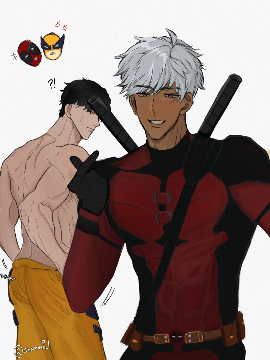 charmii_l's tweet photo. Deadpool n Wolverine 

#obeyme #obeymefanart #obeymelucifer #obeymemammon https://t.co/ze0zauhSOE