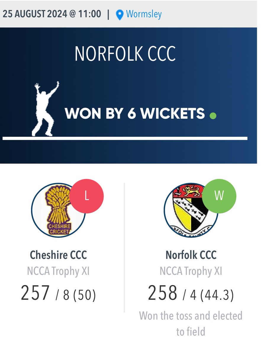 Norfolk County Cricket Club tweet media