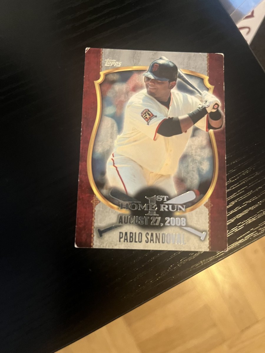 HalpertDovid's tweet image. Hey all
I’m adding a new major prize into the Mr. Met plush giveaway @ferryhawks game today
Because he plays for the hawks, you now have a chance to win this beautiful Pablo Sandoval card which I’ll be attempting to get signed by the man himself
See you all soon.
#pablosandoval