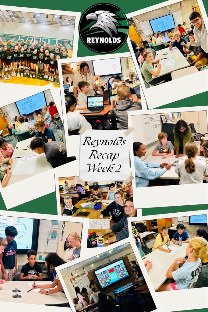 Welcome to #ReynoldsRecap, Eagles! We'll show you all of the amazing things that are happening in our courts, fields, classrooms, &amp; campus! This week, we saw so many amazing lessons &amp; engaged students! Authentic learning experiences are happening here!! #WeAreReynolds🦅 #OurHouse