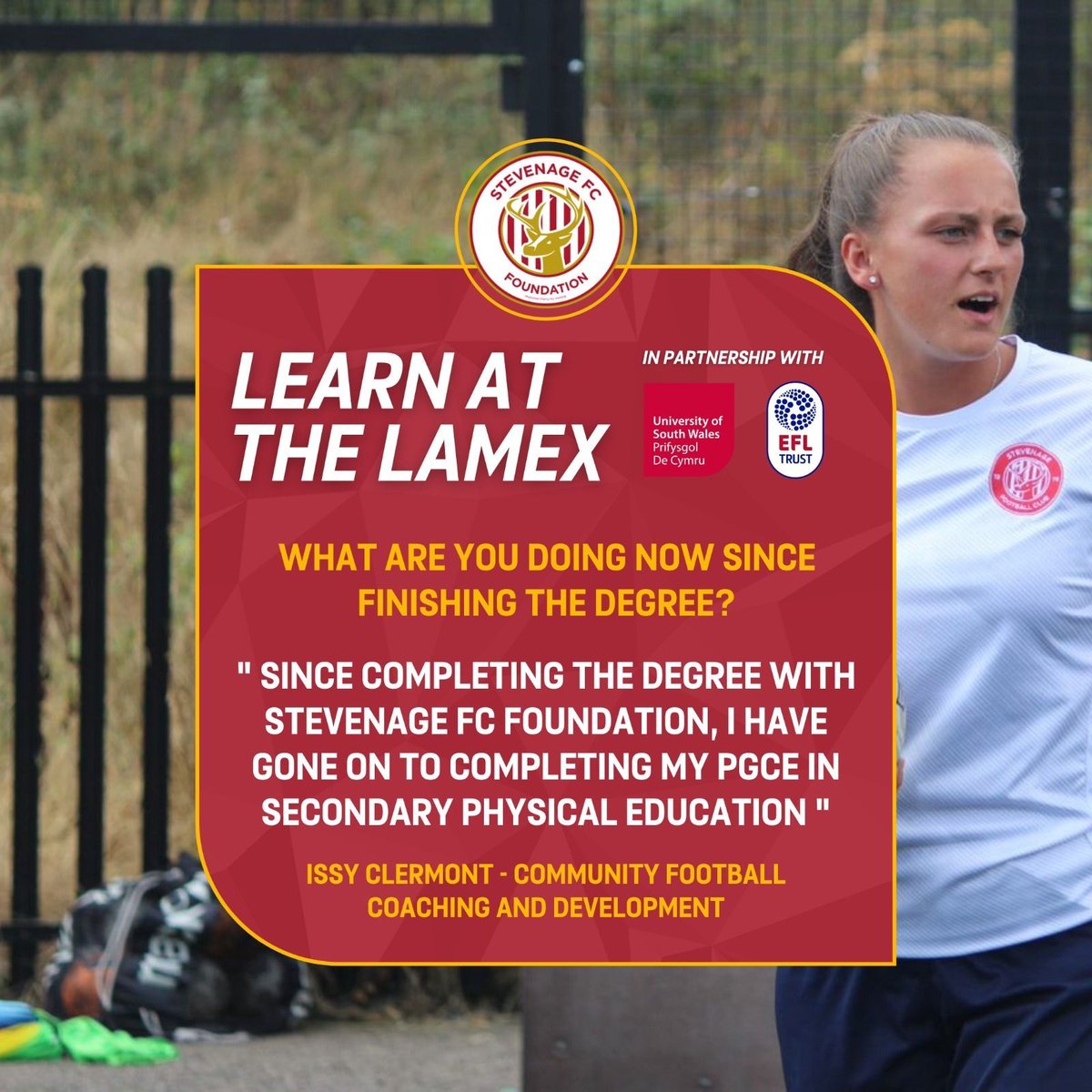 borofoundation's tweet photo. There are still places available to start this September! 😎

With three courses available, there is a variety of options to help you take the first step into a career in sport! 👏

Delivered in partnership with @efl_trust &amp; @unisouthwales 🤝

#university #foundationdegree #ucas https://t.co/iEuCkWXRRl