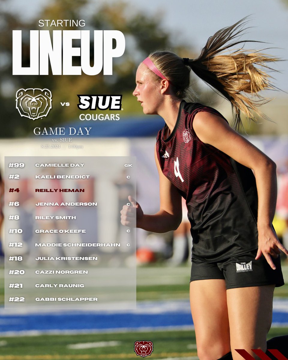MoStateWSOC's tweet image. Starters for the Bears vs. Cougars

#TEAMNELSON #C4 #BTG