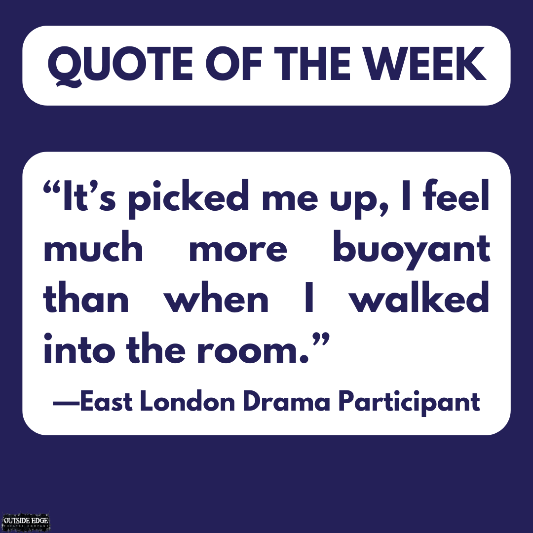 OutsideTheatre's tweet photo. Here are our favourite Quotes of the Week from our Drama Drop-in groups!
Sign up to Outside Edge today via the link in our bio.
TheatreWorkshops #LondonTheatre #PerformingRecovery #DramaClass #FreeActivity #AddictionSupport #SoberCommunity #Writingworkshop https://t.co/GGI2KQbhEF