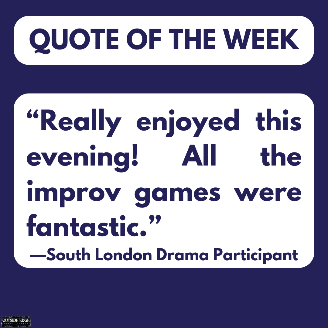 OutsideTheatre's tweet photo. Here are our favourite Quotes of the Week from our Drama Drop-in groups!
Sign up to Outside Edge today via the link in our bio.
TheatreWorkshops #LondonTheatre #PerformingRecovery #DramaClass #FreeActivity #AddictionSupport #SoberCommunity #Writingworkshop https://t.co/GGI2KQbhEF