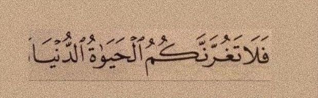 “So let not the worldly life deceive you”

—— Al Qur’aan [35:5]
