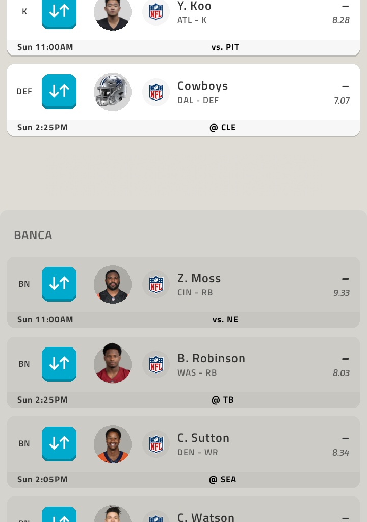 PacoHerran's tweet photo. Anoche fue el draft de la liga de compas #Delfantasy #FantasyFootball #homeleague y asรญ quedรณ mi equipo, desde el pick 5. Puntuaciรณn half-PPR y la alineaciรณn es tradicional pero con 4 de banca. ยฟQuรฉ opinan? https://t.co/Jdfvdbcg7N