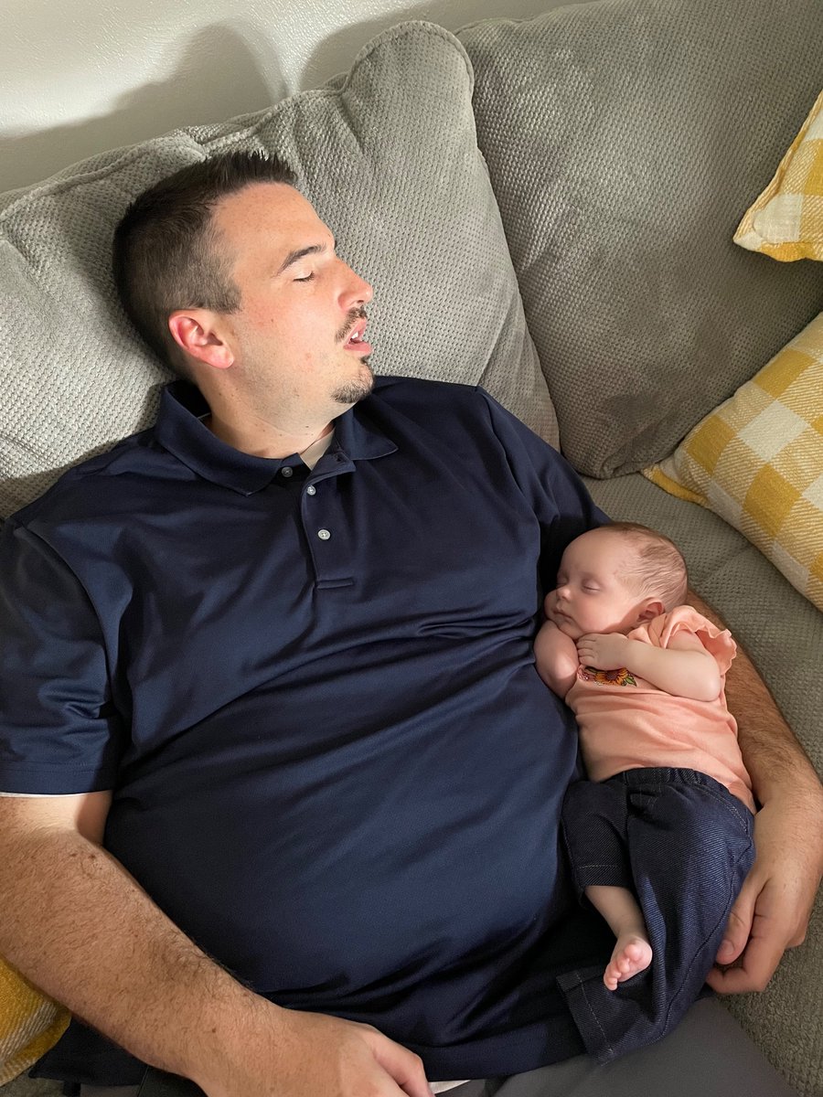 TammiMinoski's tweet photo. Having 2 month old twins makes Savannah’s daddy very tired. #girldad #3under3 https://t.co/5wESvuettN