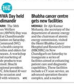 HBCHRC_Punjab's tweet photo. @DAEIndia Secretary and Chairman of the Atomic Energy Commission, Dr. Ajit Kumar Mohanty, inaugurated a series of state-of-the-art facilities at HBCH&amp;RC, New Chandigarh.
Here are some highlights of the media coverage.
@docgulia @TataMemorial @mygovindia @WHO 
#Healthcare https://t.co/hrVaQeuBkv
