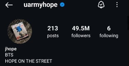 BackTheSoul's tweet photo. VAMOS AJUDAR A CONTA DO HOBI

1. pesquise por "uarmyhope" no instagram
2. ache sua publicação favorita na conta do Jhope 
3. copie e cole o link do seu post fav
4. cole o link aqui nos comentários https://t.co/b6NNP8PL5L