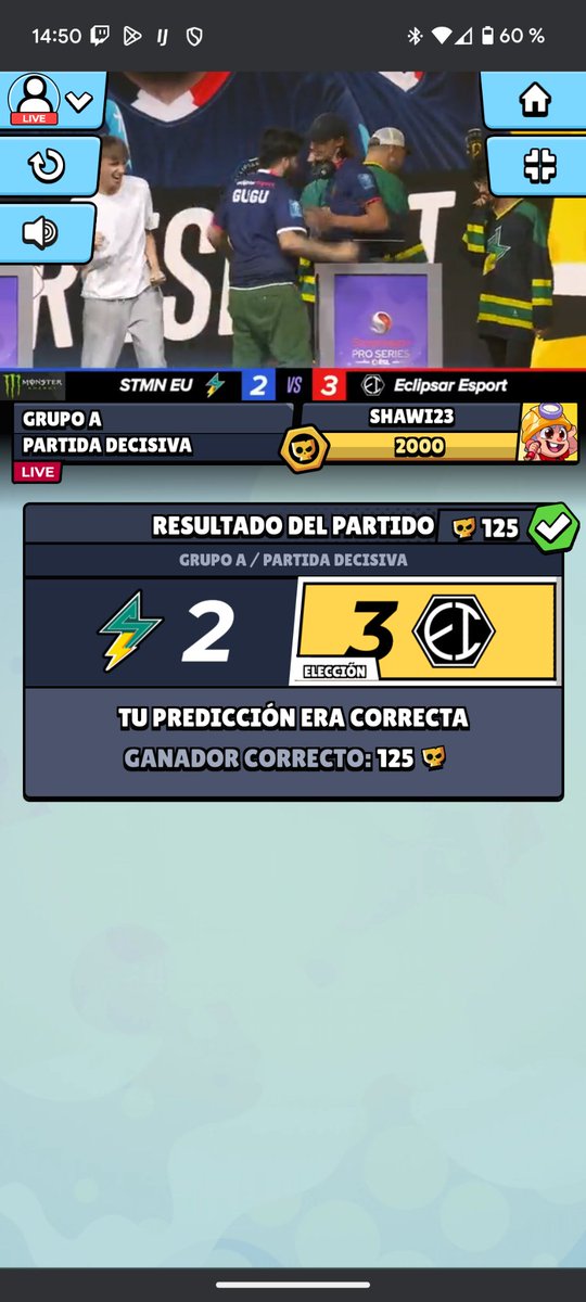 shawi_bs's tweet photo. Partidazo para empezar la pelea por el ticket dorado. Nunca bajé del barco de @oPEbrawlstar  por mucha mierda que le cayera. Este tío ha metido 2 años seguidos a un equipo en worlds
congrats!! https://t.co/EZ1lKfWVLQ
