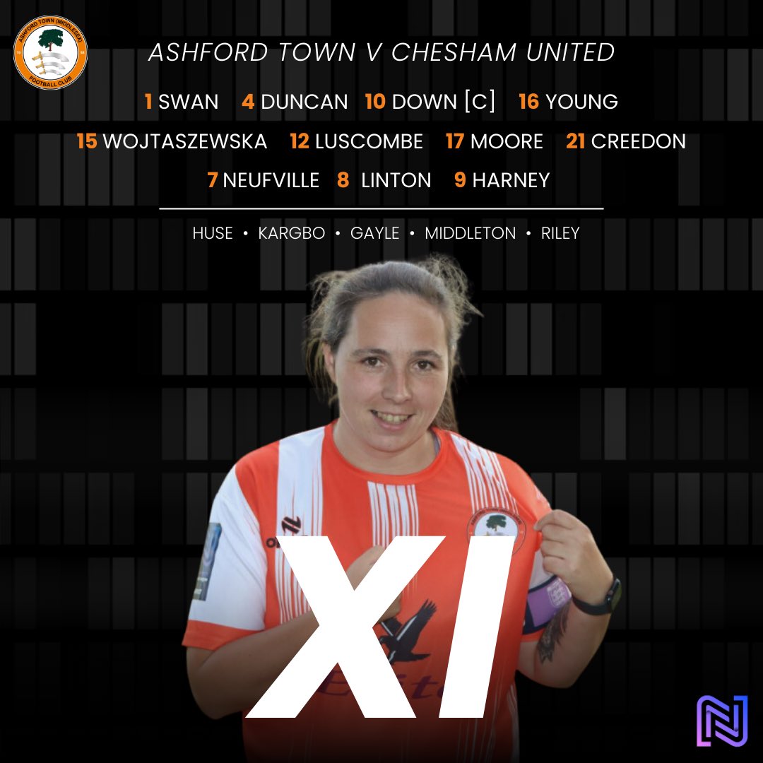 AshfordTownWFC's tweet image. Today’s lineup as we host @cheshamutdlfc 
Come on your Tangerines!! 🍊 
#ATWCHE #tangerines #FAWNL