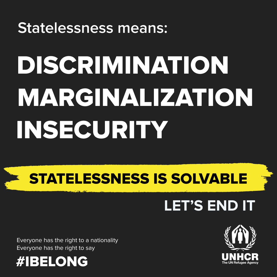 Refugees's tweet photo. Statelessness is a global issue affecting millions who live invisible lives.
Everyone has the right to a nationality.
Everyone has the right to say #IBelong. https://t.co/G6AYrbMy1r