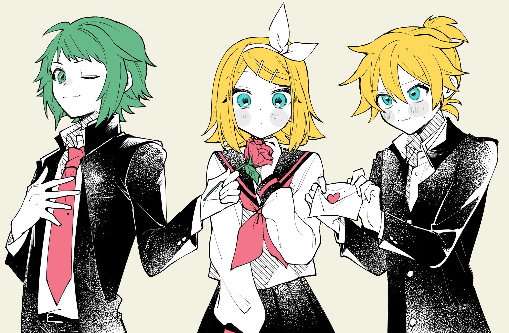 初恋学園・純愛科 三角関係アクリルスタンド（鏡音リン）/Nem＆