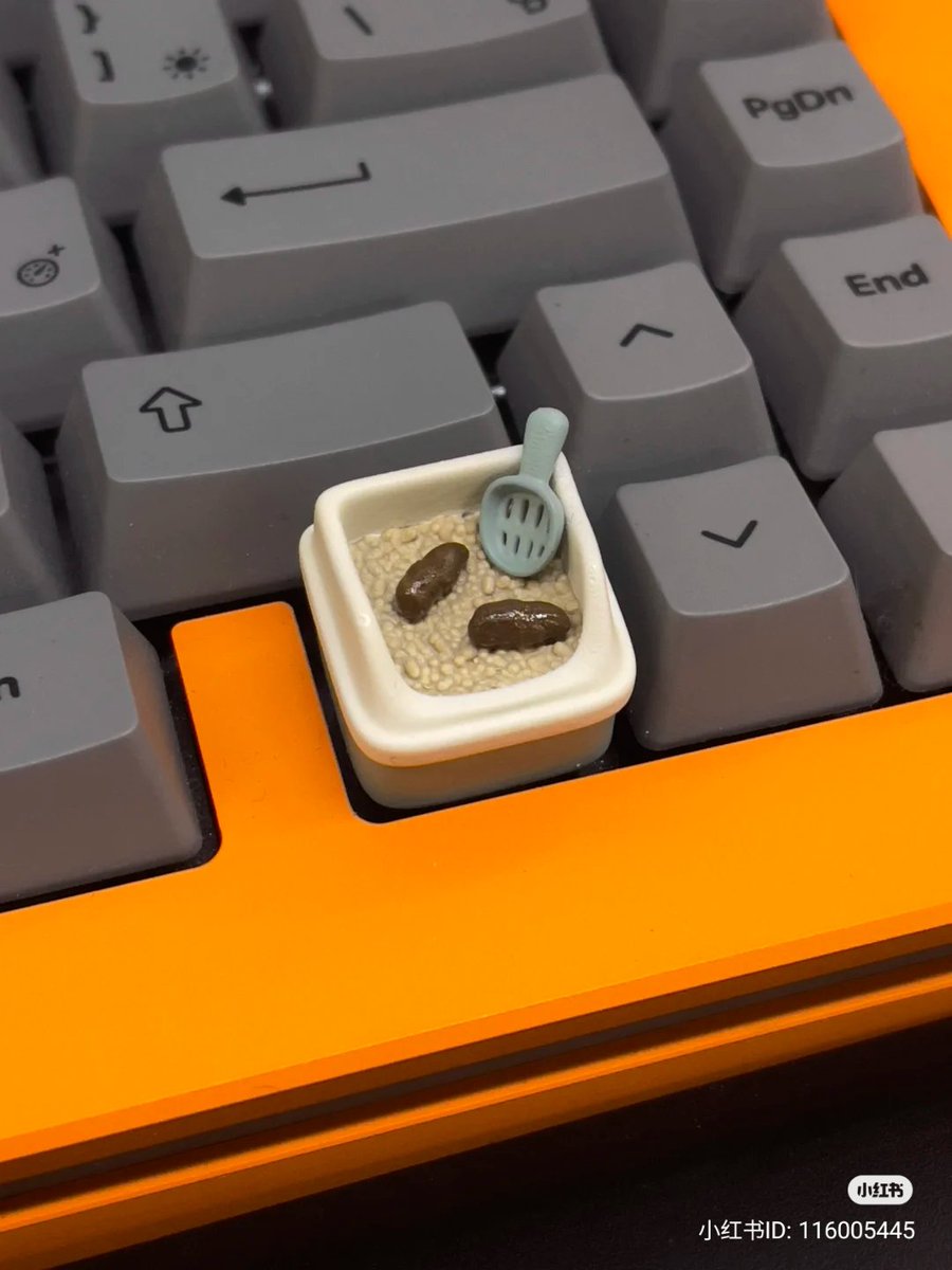 lovesickdoe's tweet image. litterbox keycap