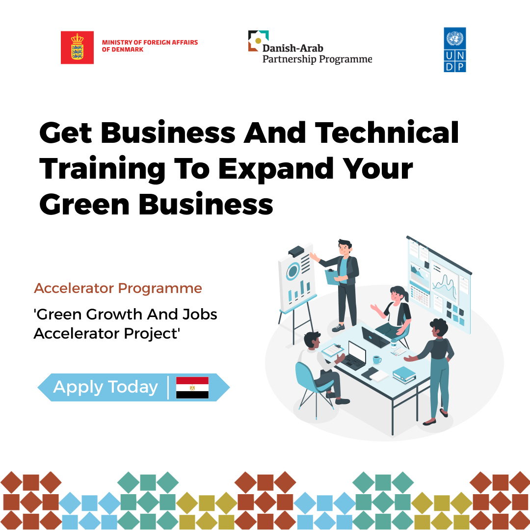 Get #business and technical training designed to help your #green #SME thrive by joining the accelerator programme of the Green Growth and Jobs Accelerator Project (GGJAP) in #Egypt🇪🇬👨🏽‍💻

🔵 Apply: app.babele.co/application-de…

<a href="/UNDPEgypt/">UNDP Egypt</a> 

#SustainableBusiness