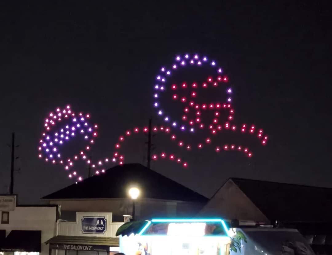 The drones were out. Football season is here!