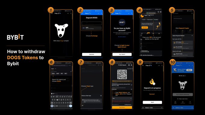 GstarVictor's tweet photo. 1/8🐾| Ready to withdraw your DOGS Tokens to #Bybit and you don't know how? Here’s how!

Start by opening the DOGS app and selecting the option to withdraw your DOGS to Bybit.
@Bybit_Official @BybitAfrica 

you can check on the attached picture for steps
#BybitDogsDeposit

A 🧵 https://t.co/q3XDboyQhg
