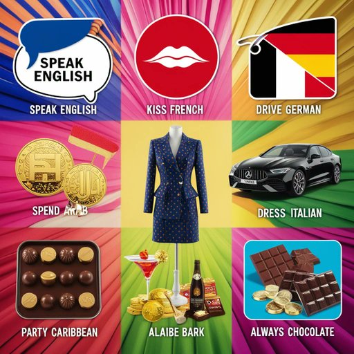 Absurd_Pharaoh's tweet photo. A life time wisdom:
Speak English, kiss French, drive German, dress Italian, spend Arab and party Caribbean & always buy chocolate
#GlobalWisdom #CulturalBlend #WorldlyLifestyle
#TravelAndTaste #CulturalMix #InternationalStyle
#LifeTips #WorldlyAdvice #FashionAndFlavor https://t.co/ZiyETJhMnG