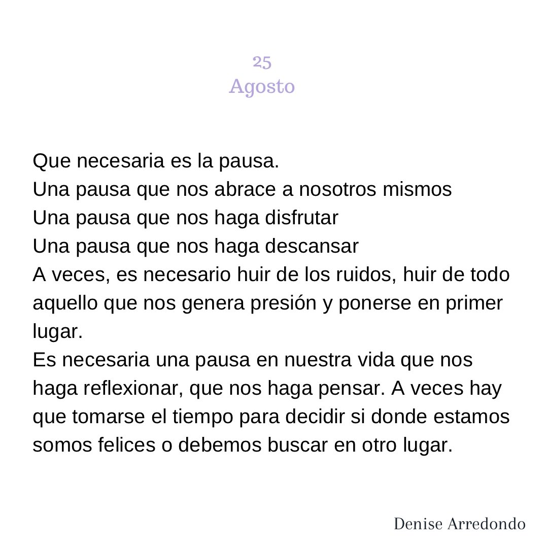 25 de agosto 🤍✨
