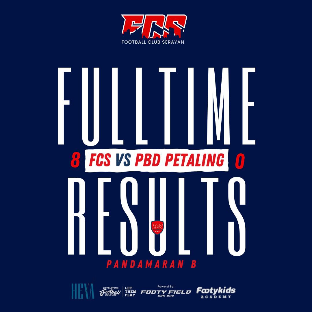 fcserayan's tweet photo. LIGA @faselangormy FAS JUNIOR U16 MATCH WEEK 6

FULLTIME RESULT

FC SERAYAN 8️⃣ - 0️⃣ PBD PETALING

Partnership By :
@footykidsMY 
@hexatailor https://t.co/kY15zH4nBq