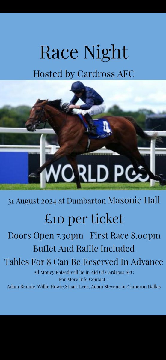 under a week to go. 
still limited tickets availible if you fancy a night out. 
if intrested in coming along or sponsoring a race on the evening please get in touch. 🐎🐎🐎