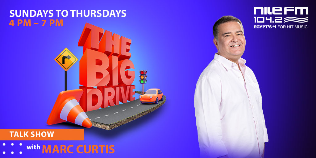 NileFM's tweet photo. Rev up your journey home with #TheBigDrive alongside Marc Curtis. Tune in for the hottest tracks, engage in #Connect4, ponder over #TheBigQuestion, and let Marc be your escape from Cairo's traffic woes ๐
๐ 0238555055 - WhatsApp: 01559551042 https://t.co/OtMxVE8zm9