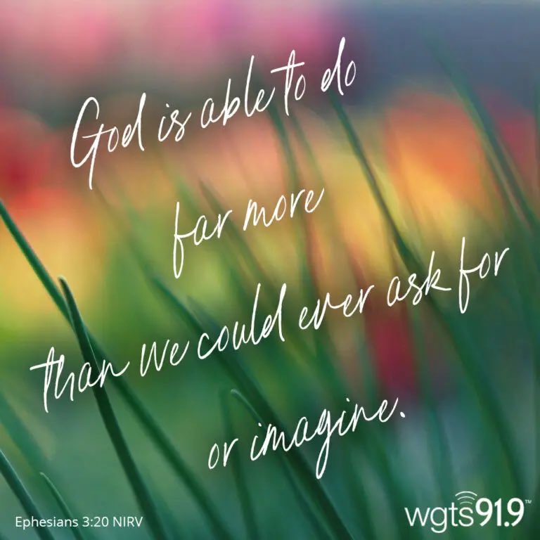 God is able to do far more…