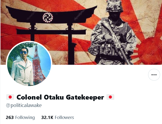 mrjeffu's tweet photo. An X user calling himself "Colonel Otaku Gatekeeper"  spent the last few years pretending to be a conservative Japanese person, gaining followers while frequently sharing bad takes &amp; completely false information about Japan. In a now-deleted post, he admitted he's a British man. https://t.co/KZ2fa3PFna