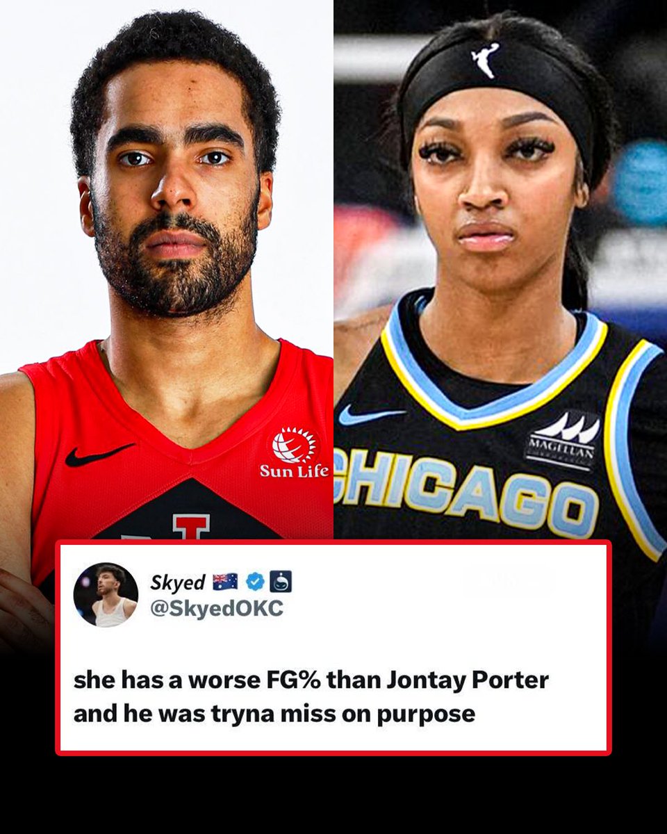 TheFinal__'s tweet photo. After further investigation, this tweet is false.

Angel Reese does in fact have a higher shooting percentage than disgraced Jontay Porter 🎯 https://t.co/AyelhxAJsx