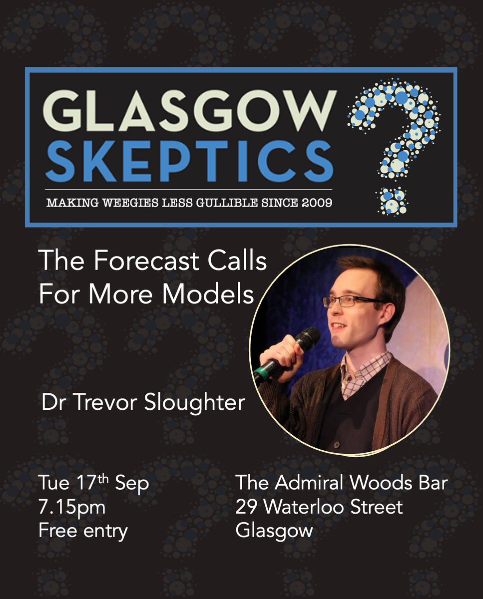 Glasgow Skeptics (@glasgowskeptics) on Twitter photo Announcing: Our event for September. Featuring a welcome return for <a href="/thelogicman/">"Capt" Trevor WearAMask Sloughter, PhD</a>
Details in the usual places. Come get some! Announcing: Our event for September. Featuring a welcome return for <a href="/thelogicman/">"Capt" Trevor WearAMask Sloughter, PhD</a>
Details in the usual places. Come get some!