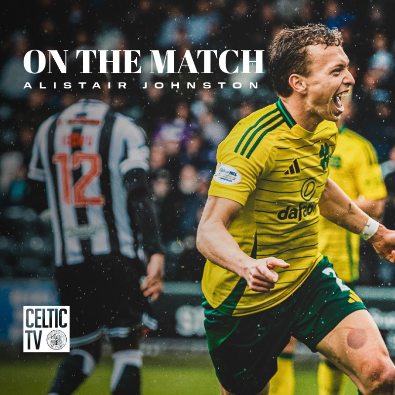 CelticFC's tweet photo. 📺 Alistair Johnston spoke to @CelticTV after scoring his first goal of the season.

Tap below to hear from the Canadian 👇

#STMCEL | #CelticFC🍀