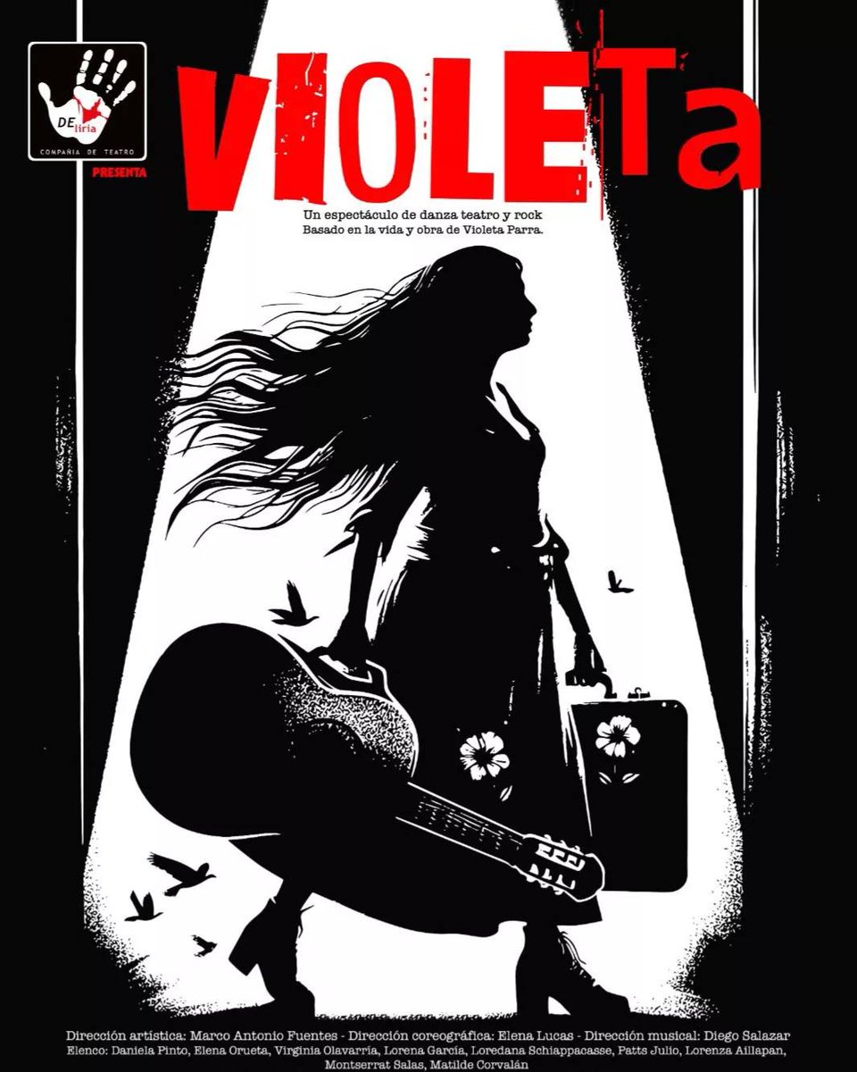 ¡Llena de emociones😊! Hoy estrenamos «Violeta», una obra realizada por Teatro Deliria. Danza teatro y rock, en homenaje de nuestra inmensa Violeta Parra. 
¡Nos vemos a las 17:00 horas, en el Mercado Puerto de Valparaíso! ¡Es gratis! Nos vemos allí. 💃🎸