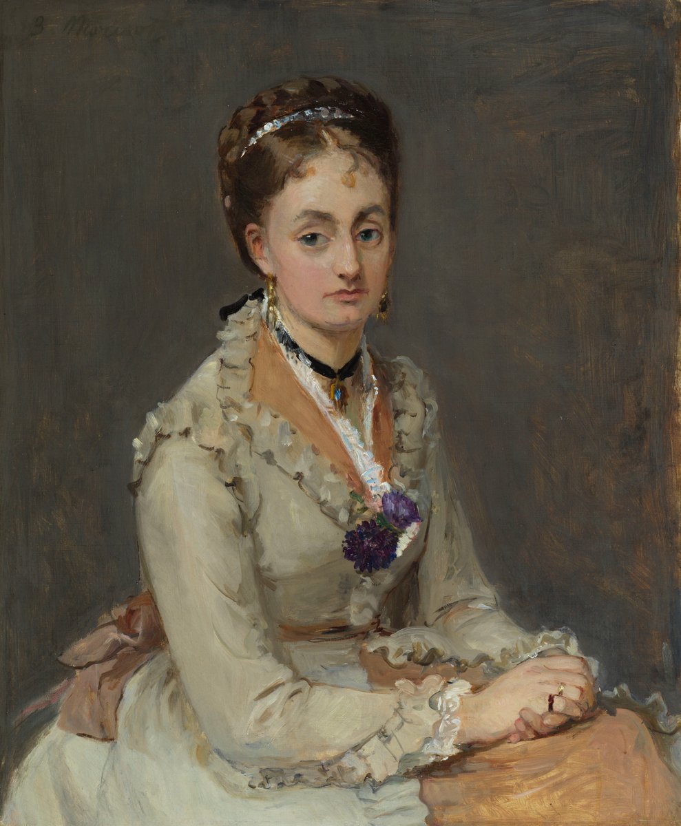 TheCourtauld's tweet photo. Take a #SundayScroll through a painting by Berthe Morisot, the only woman represented in the first group exhibition in 1874 👉 

🎟️ https://t.co/6eu3fCXH7V 

📷 Berthe Morisot (1841-1895), Portrait of a Woman, 1872-85 © The Courtauld https://t.co/fFnSdNHRpb