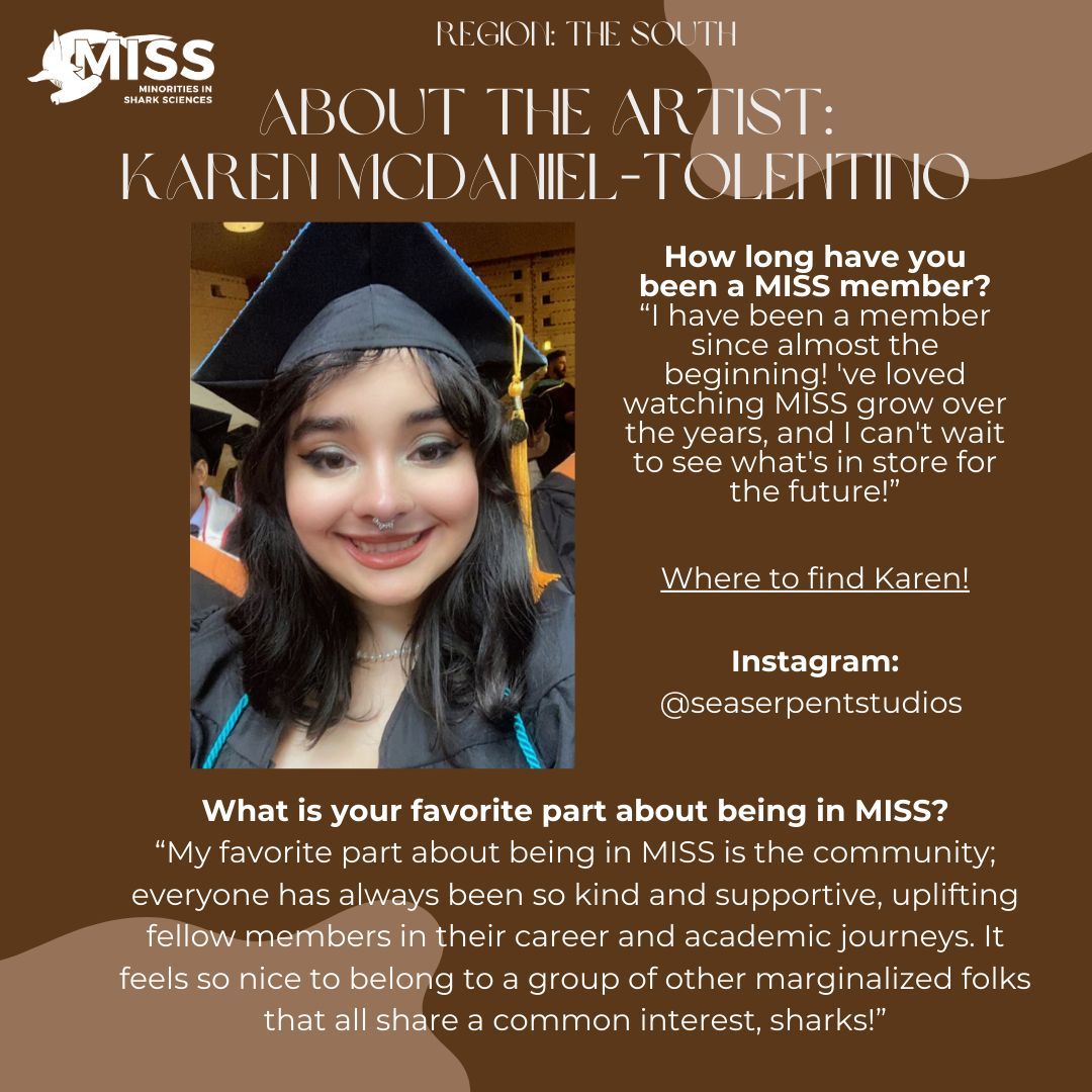 Introducing the artist of our mangrove ecosystem, Karen McDaniel-Tolentino! 🤎 

Karen has been a MISS member since 2020. Located in South Florida, Karen decided to draw a beautiful mangrove habitat to represent our Southern United States ocean ecosystem. 🌊 🦈