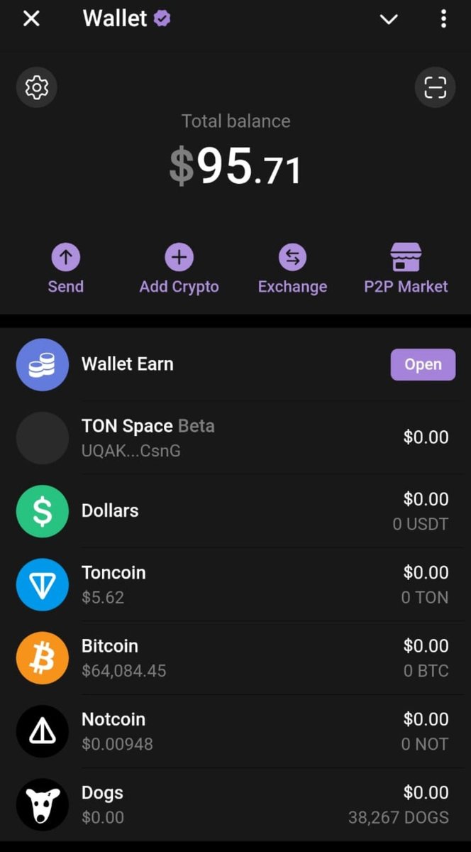 38267 $DOGS  Worth of $95.71

Current price according to this $0.0025

#FREEDUROV  #DOGS #TON