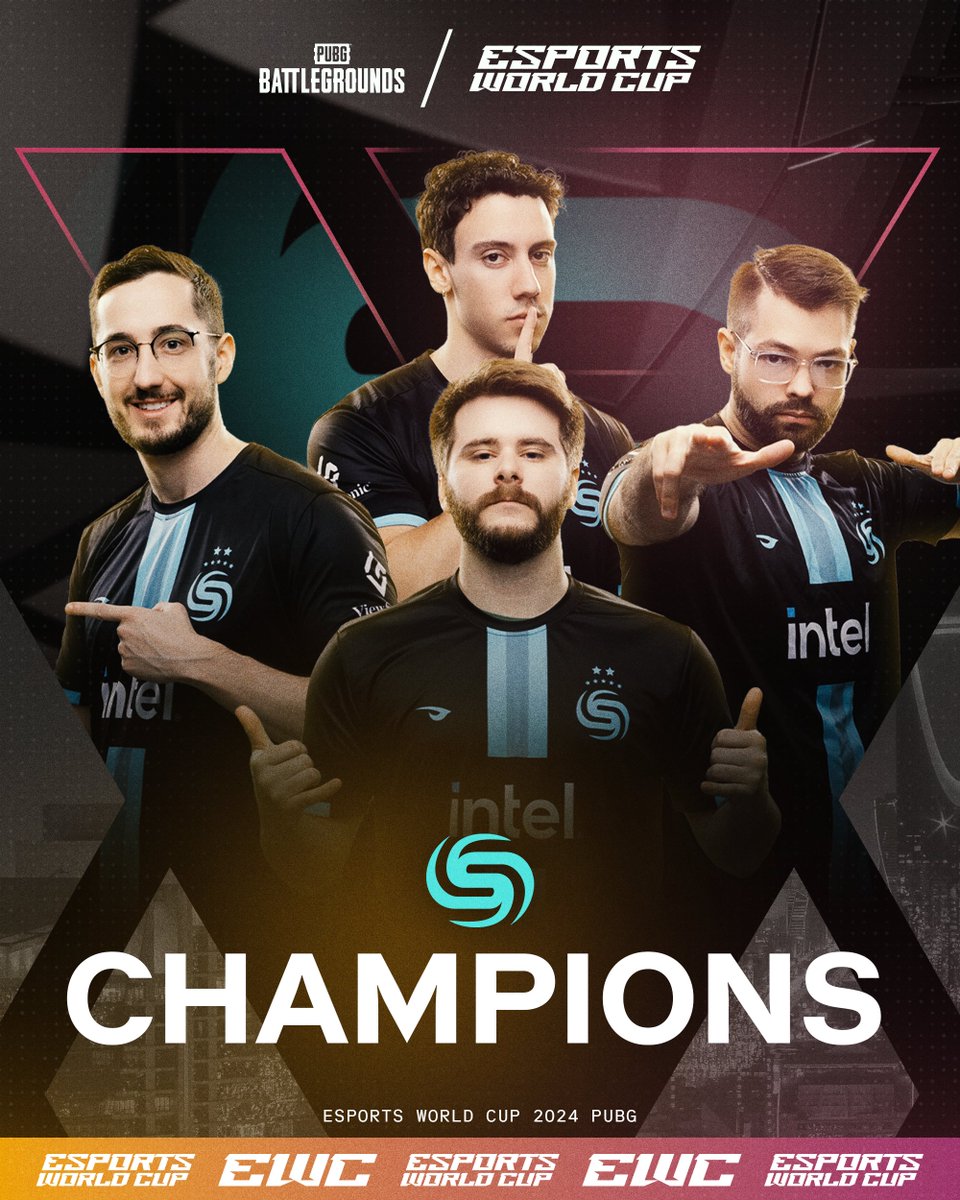 EWC_EN's tweet photo. ✨YOUR #EsportsWorldCup #PUBG CHAMPIONS✨

🏆🏆 @SoniqsEsports 🏆🏆 https://t.co/GJLtfGSg9c