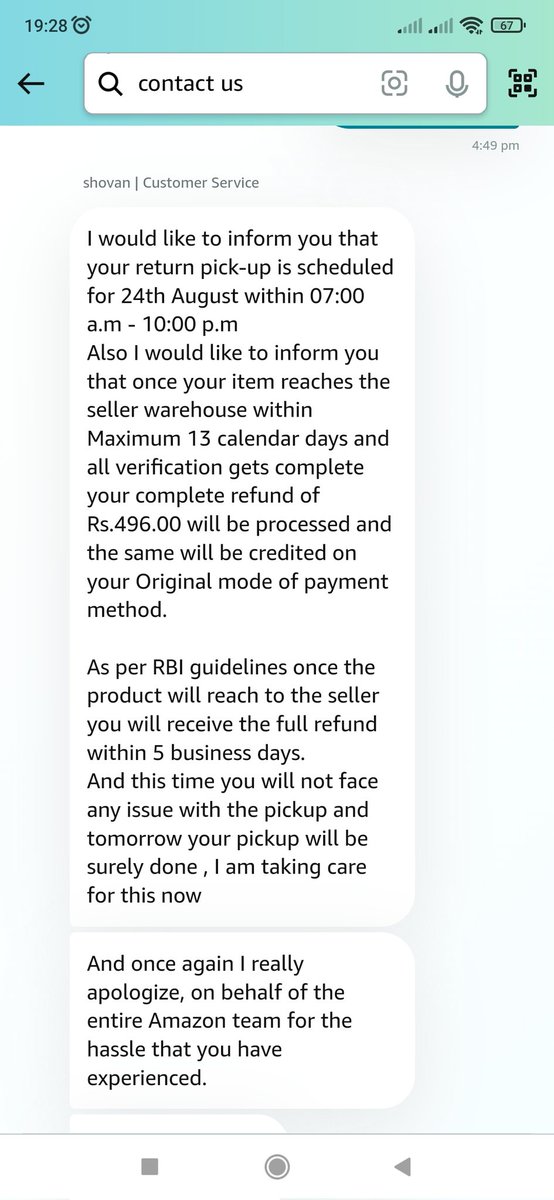 ThusSpakeSuyash's tweet photo. @AmazonHelp Alright, 3 days later and after having contacted customer care, having been given assurance that return/refund will be taken care of, i am still here chasing ghosts. https://t.co/wDUGzhzUFk